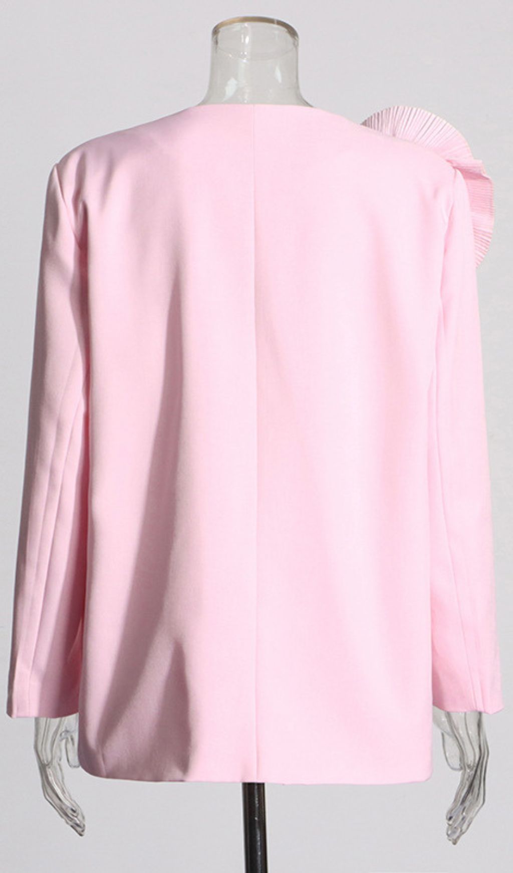 Idella Statement Pleated Flower Blazer - Chic Lavender Tailored Jacket