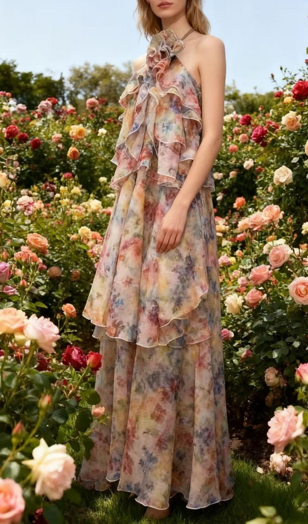 Lalitha Halter Printed Maxi Dress