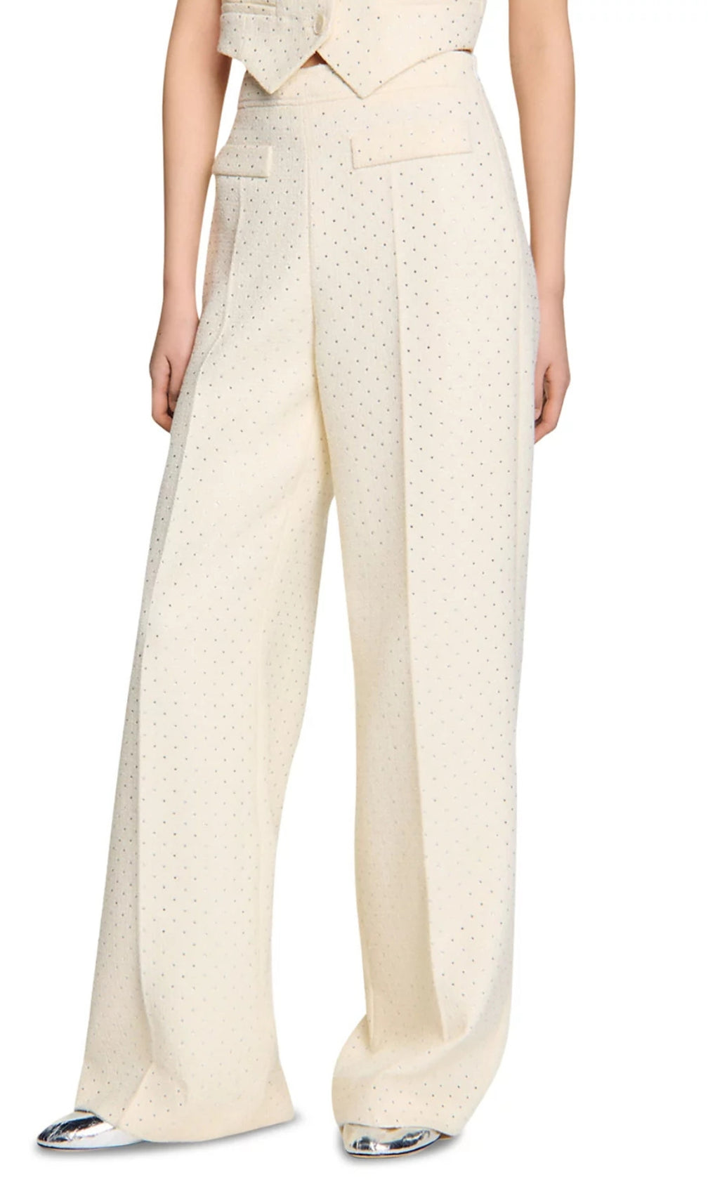 Tweed Rhinestone Trousers