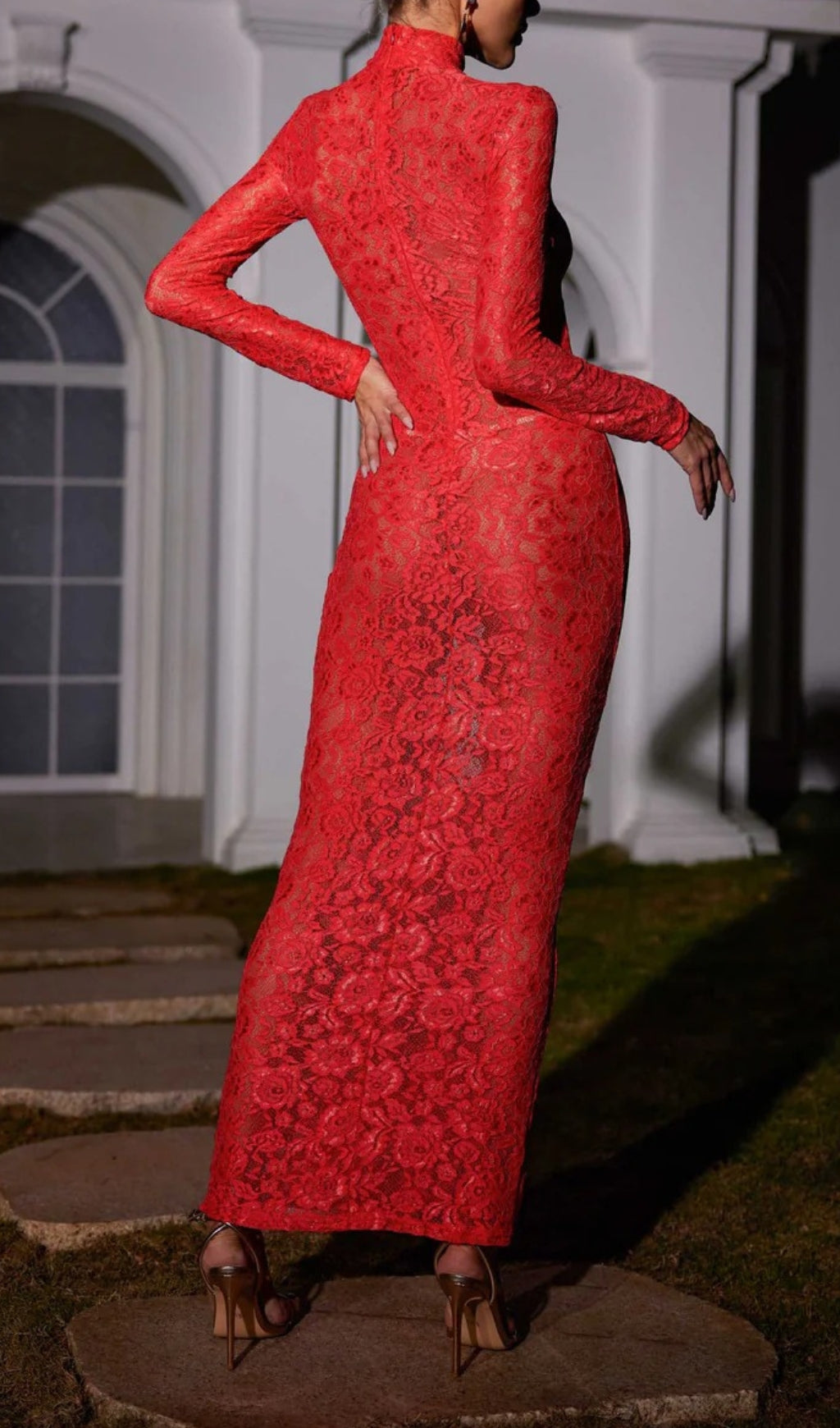 Agrippina Long Sleeve Lace Maxi Dress