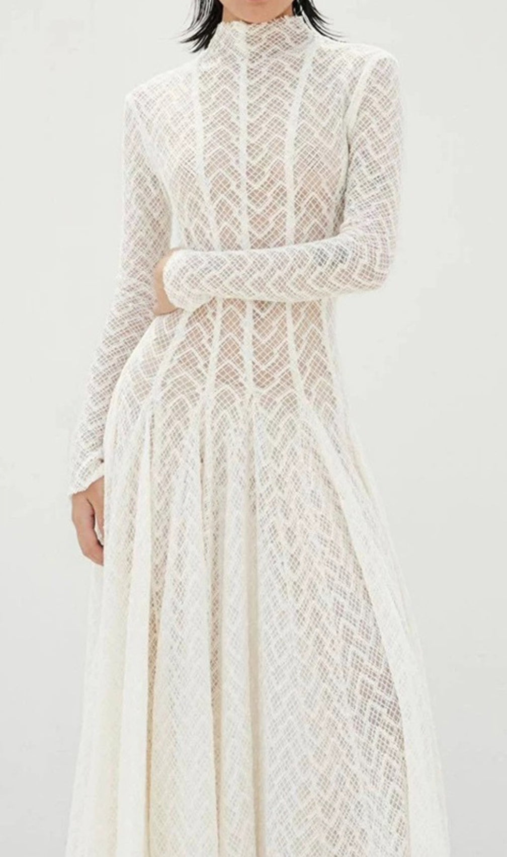 Dalise White Long Sleeve Maxi Dress