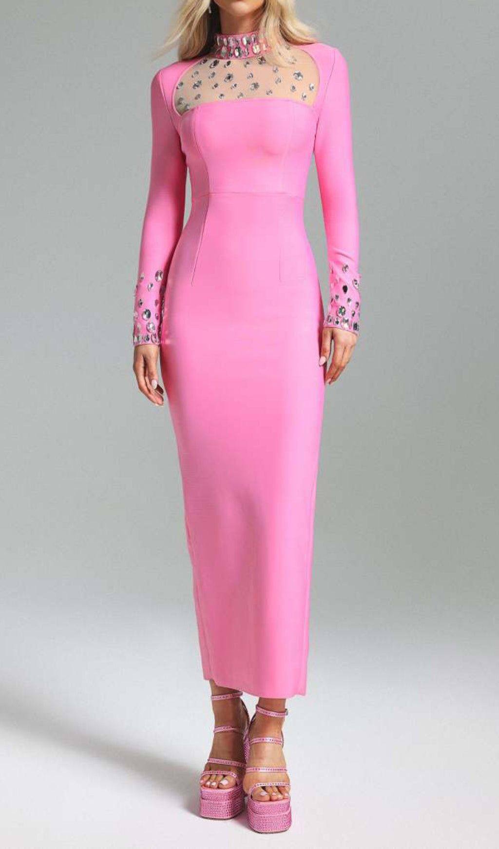 Arin Crystal Embroidered Maxi Dress