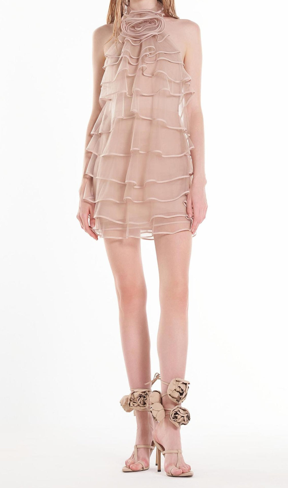 Ember Flower Ruffle Mini Dress