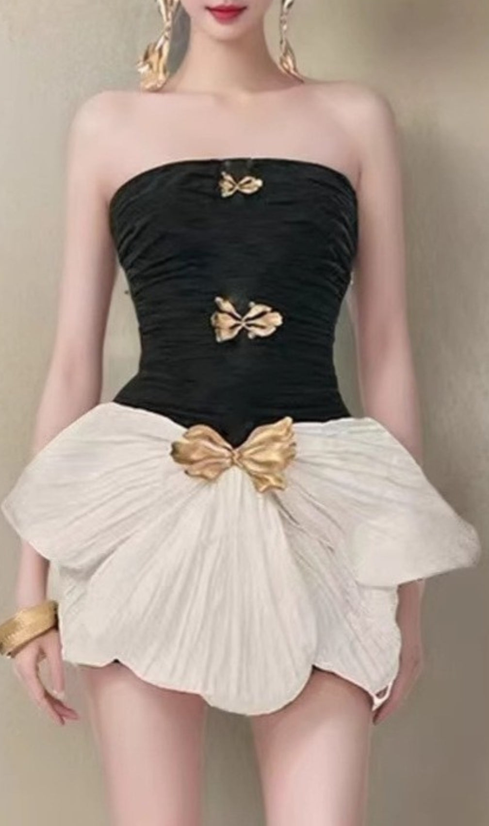 Channah Strapless Ruched Mini Dress