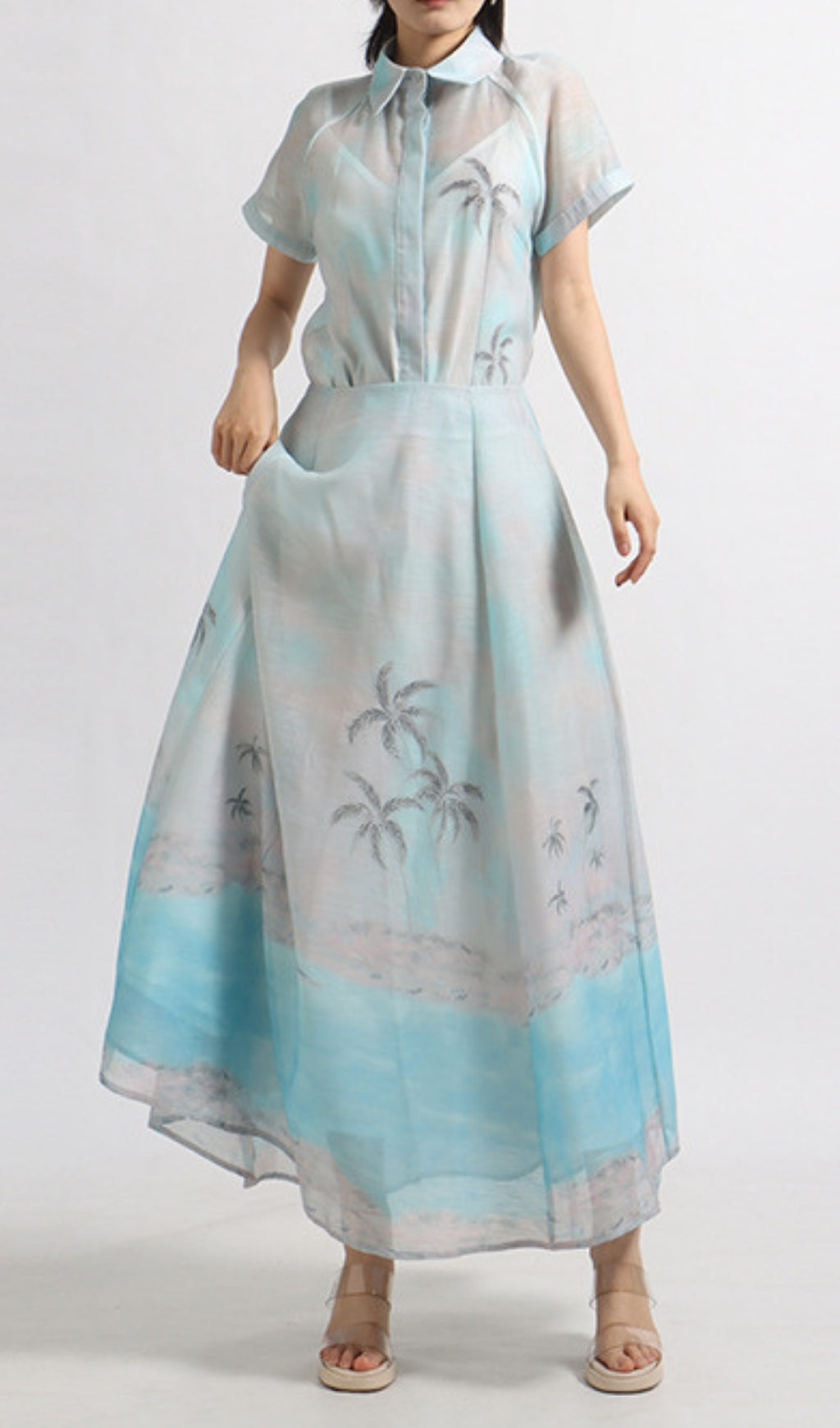 Eran Printed Shirt & Maxi Skirt Set