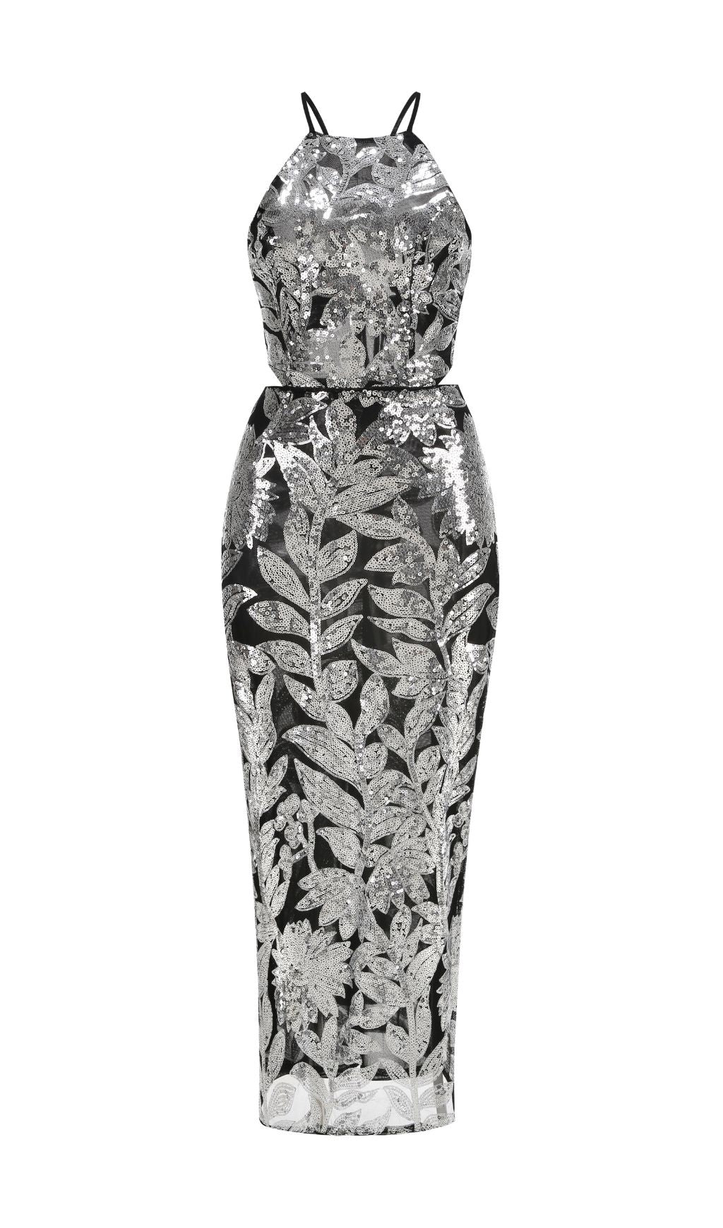 Gabe Sequin Backless Maxi Dress
