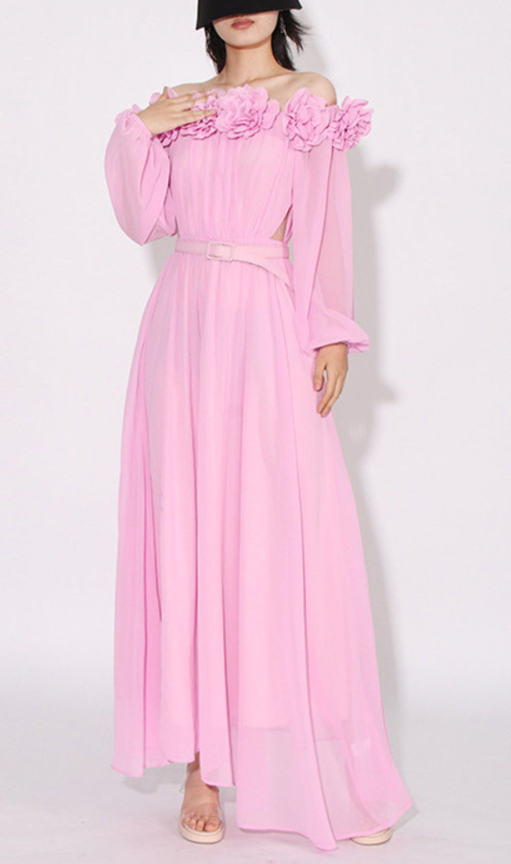 Ascella Flower Shoulder Maxi Dress