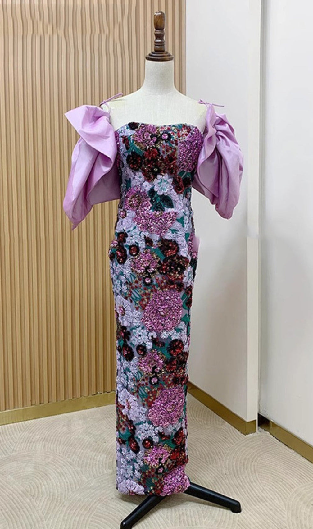 Anke Floral Sequin Maxi Dress