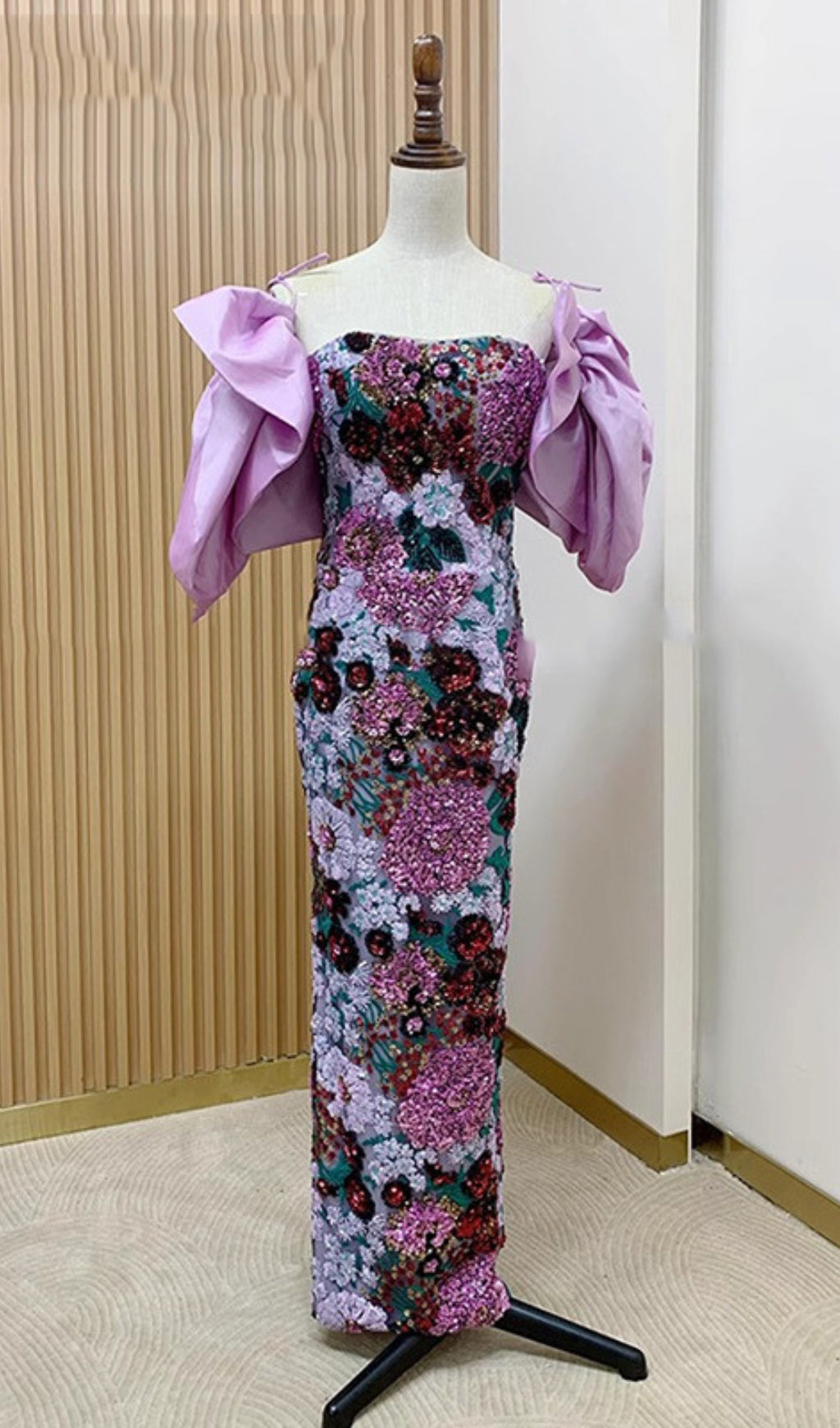 Anke Floral Sequin Maxi Dress