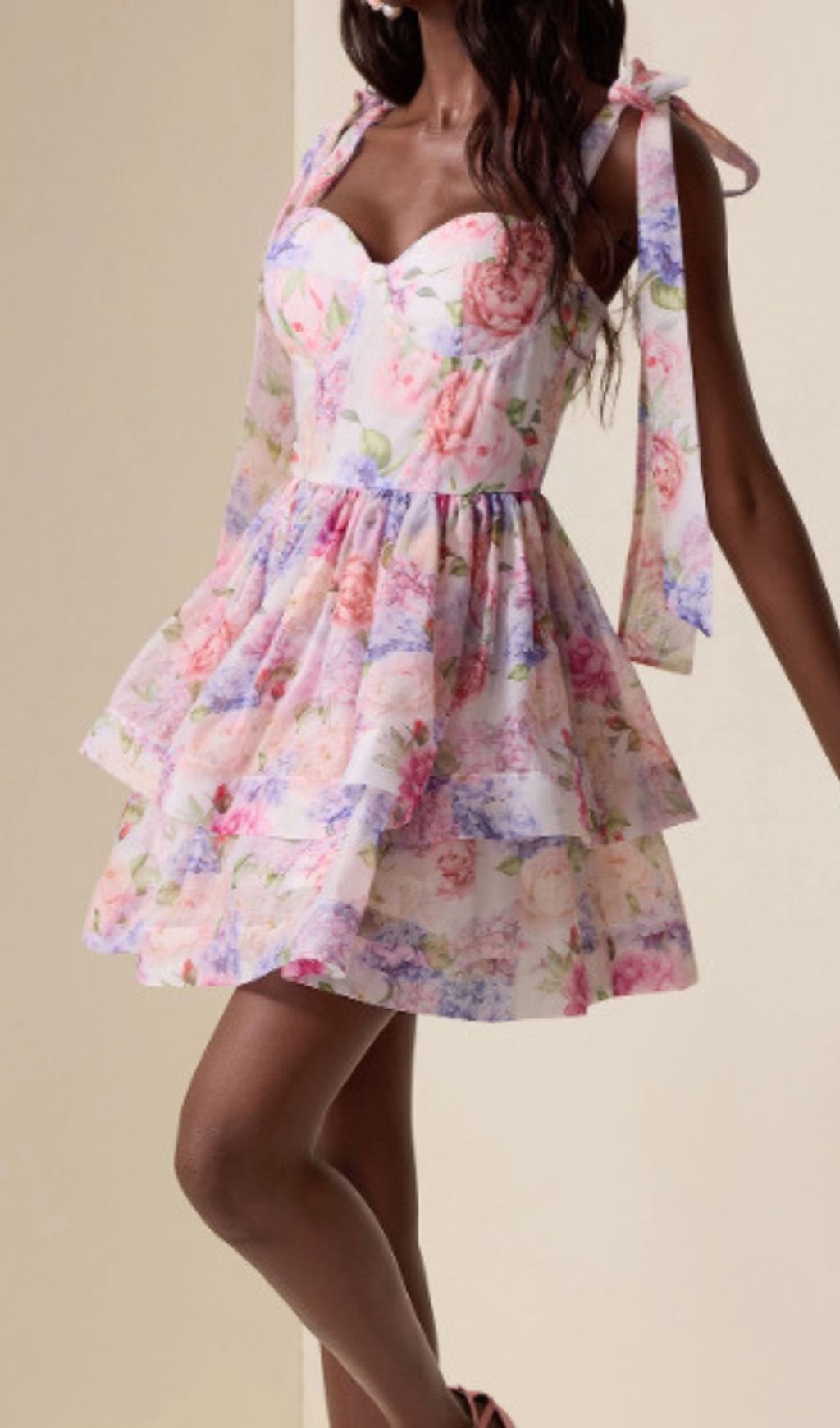 Faya Strappy Floral Mini Dress
