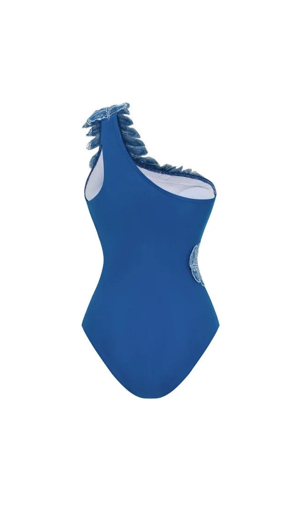 Kristian Blue Sequin One-Piece Swimsuit & Sarong