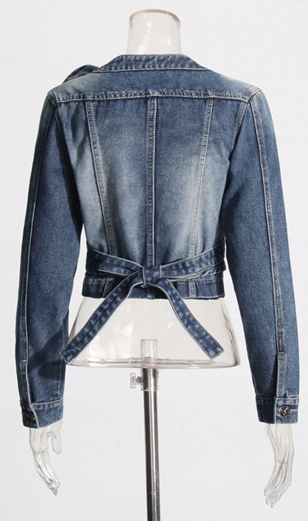 Elandra Deconstruct Denim Jacket for Women | Cropped Statement Style