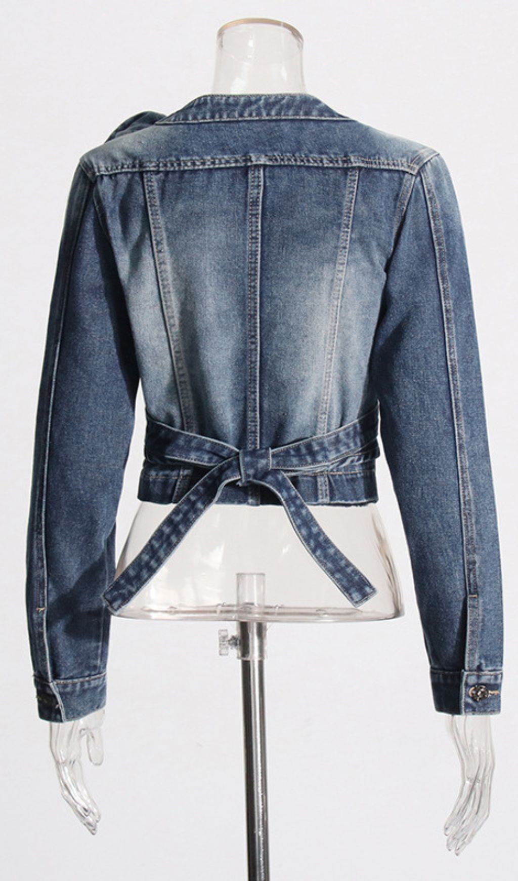 Elandra Deconstruct Denim Jacket for Women | Cropped Statement Style