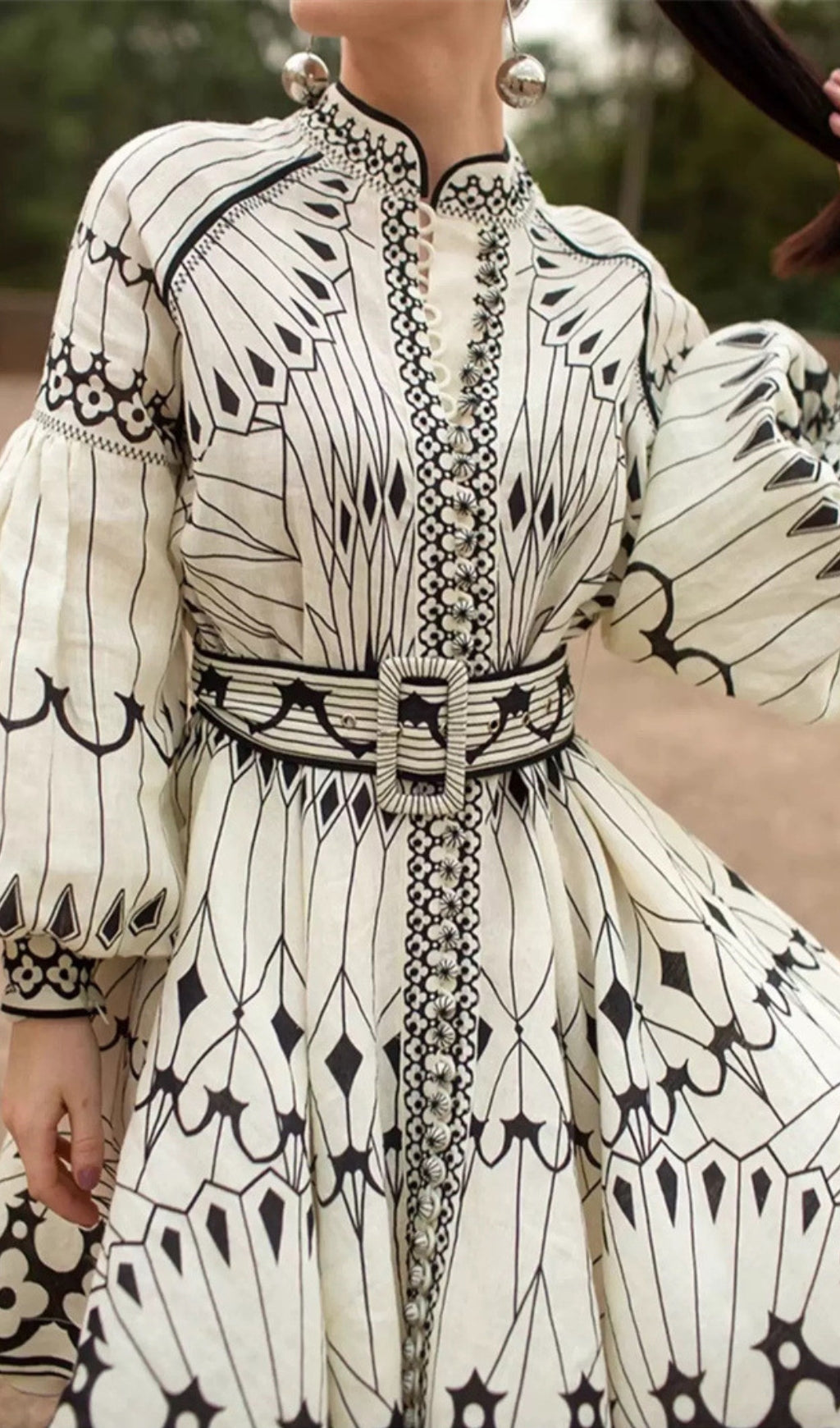 Camryn Long Sleeve Printed Mini Dress