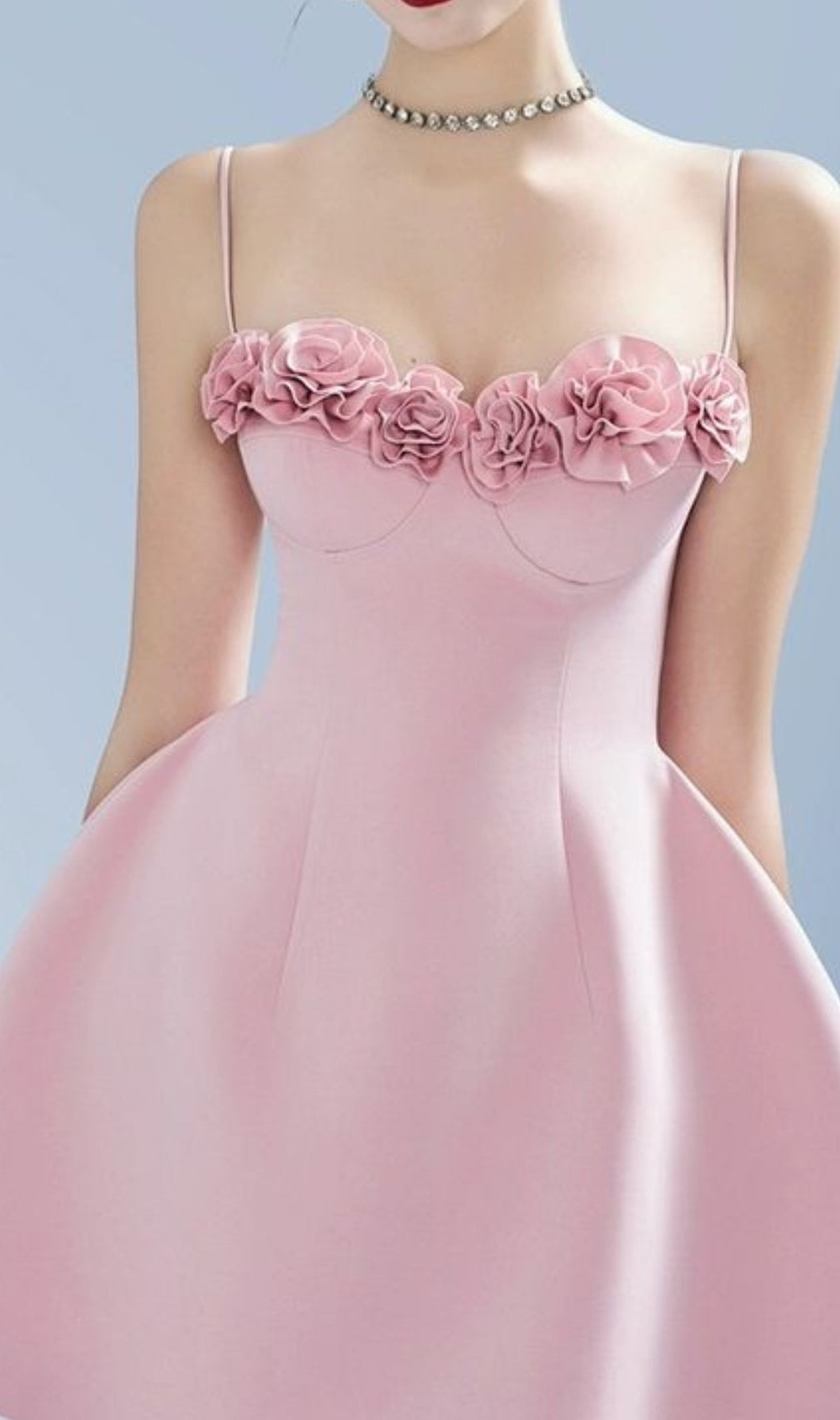 Alamea Pink Floral Bust Mini Dress