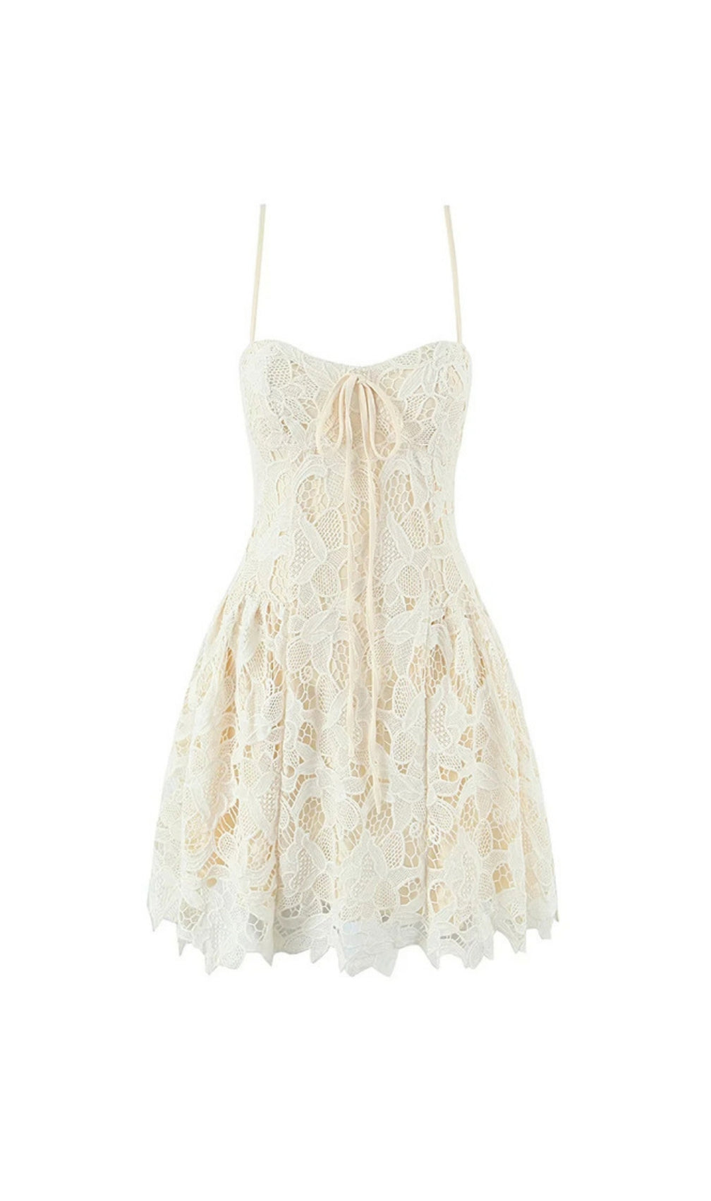Felice Strappy Lace Embroidery Mini Dress