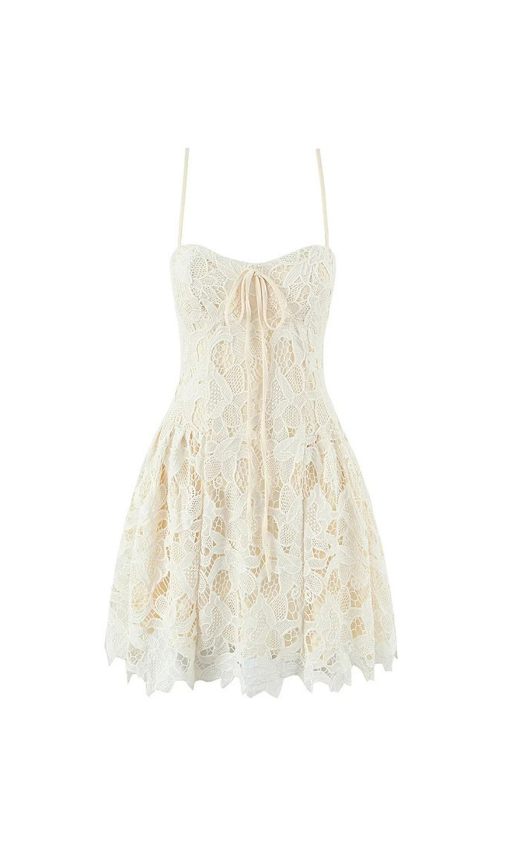 Felice Strappy Lace Embroidery Mini Dress
