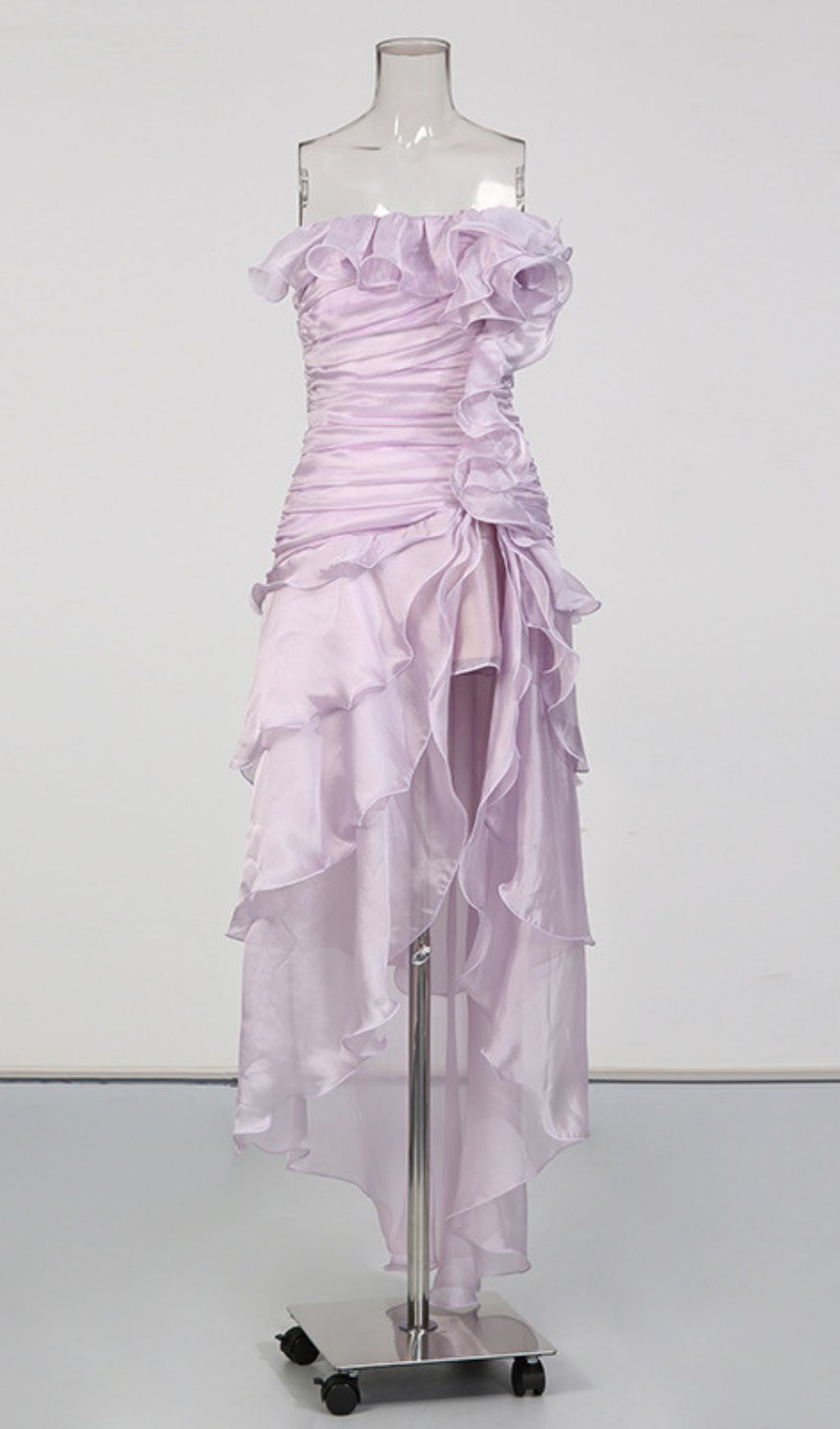 Kadience Purple Ruffle Strapless Maxi Gown - Elegant Formal Event Dress