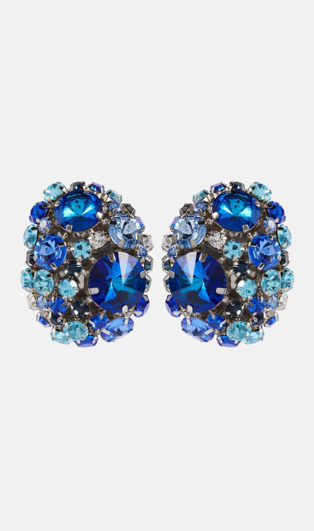 Kailyn Dazzling Blue Statement Diamante Stud Earrings