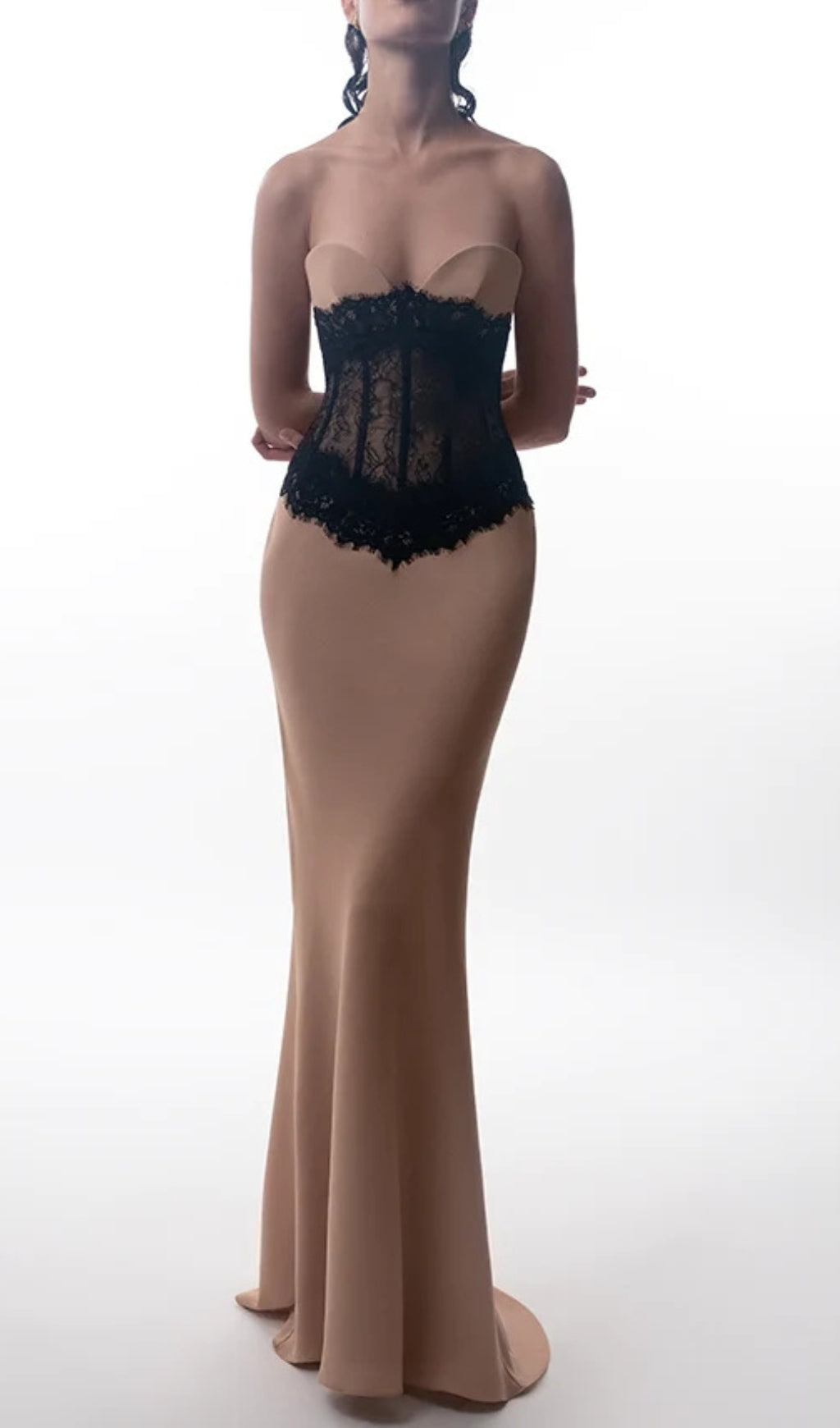 Awena Lace Corset Maxi Dress