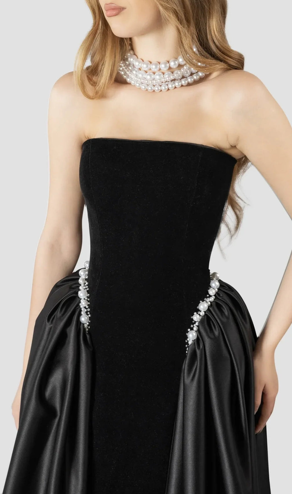 Diva Black Strapless Maxi Dress