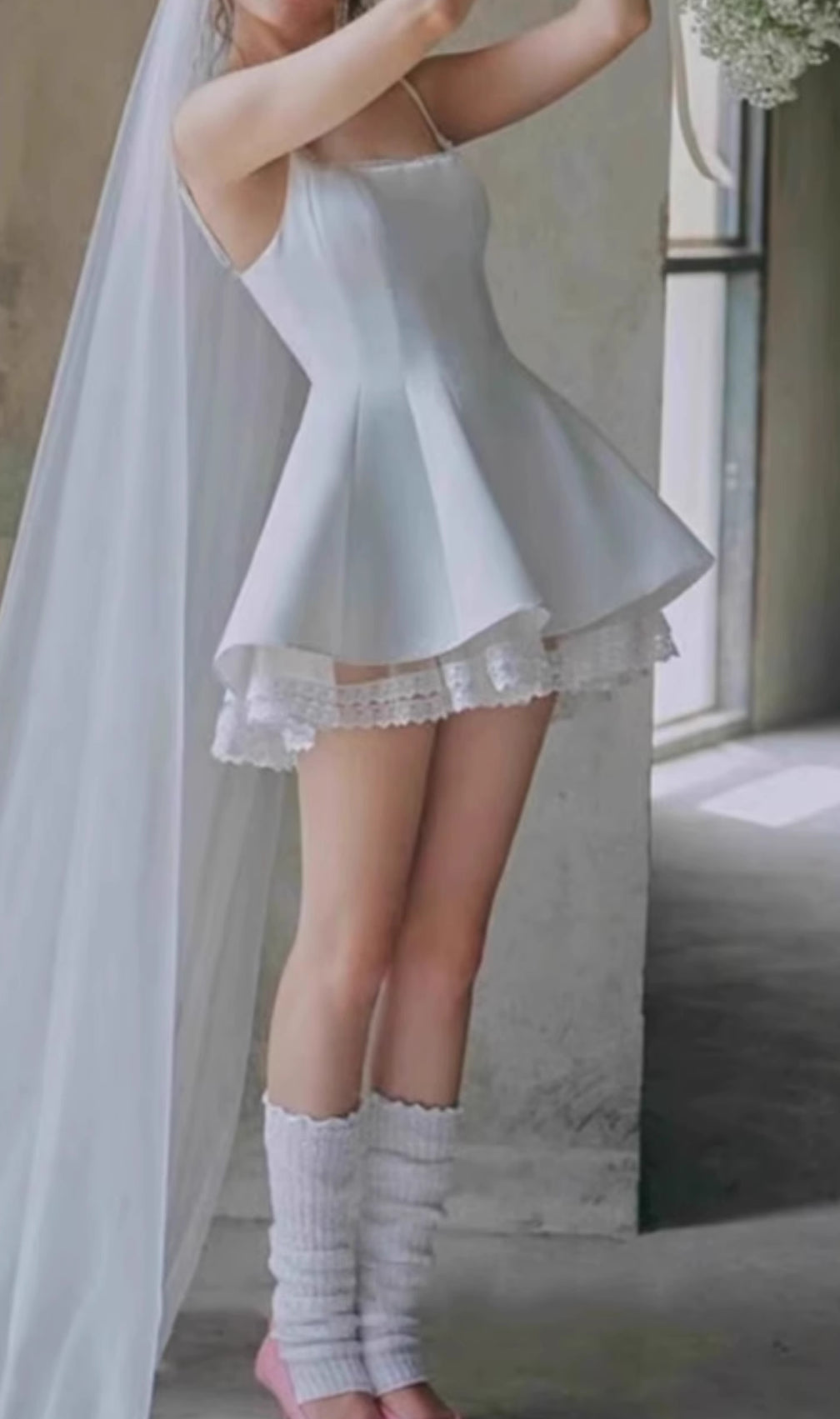 Fennella White Strappy Lace Mini Dress