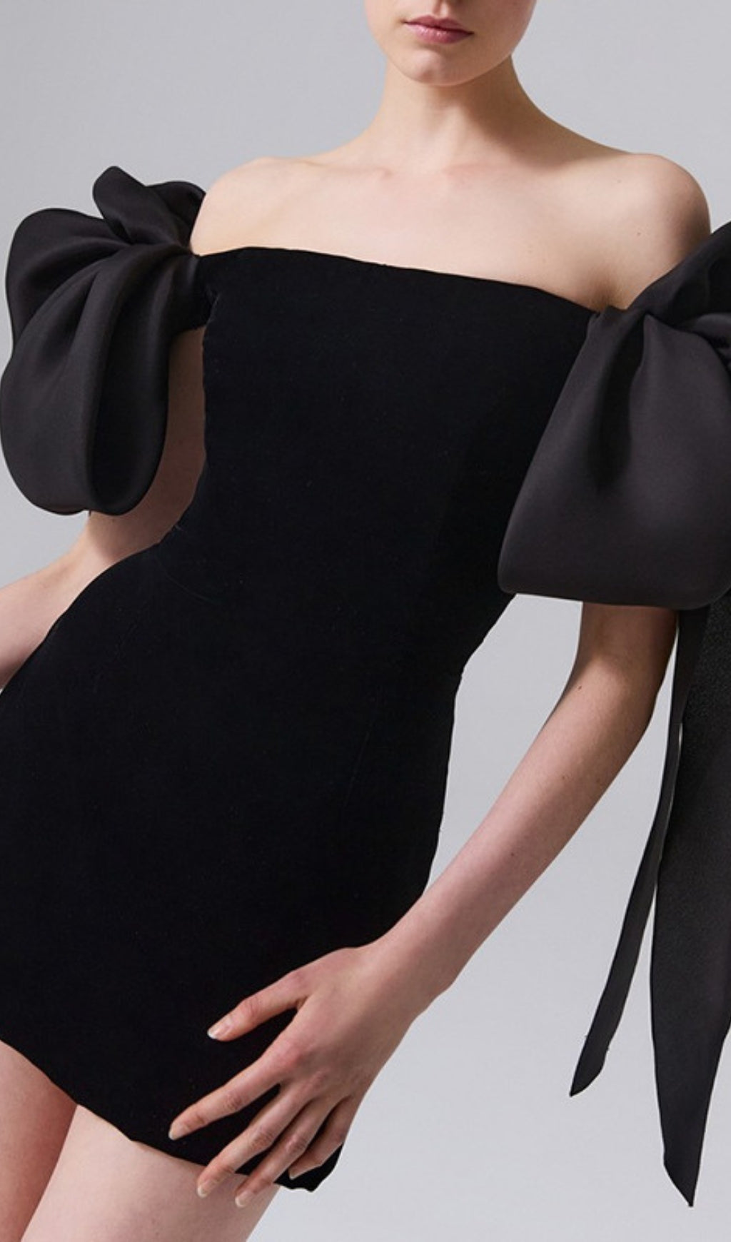 Cadee Black Off-Shoulder Mini Dress