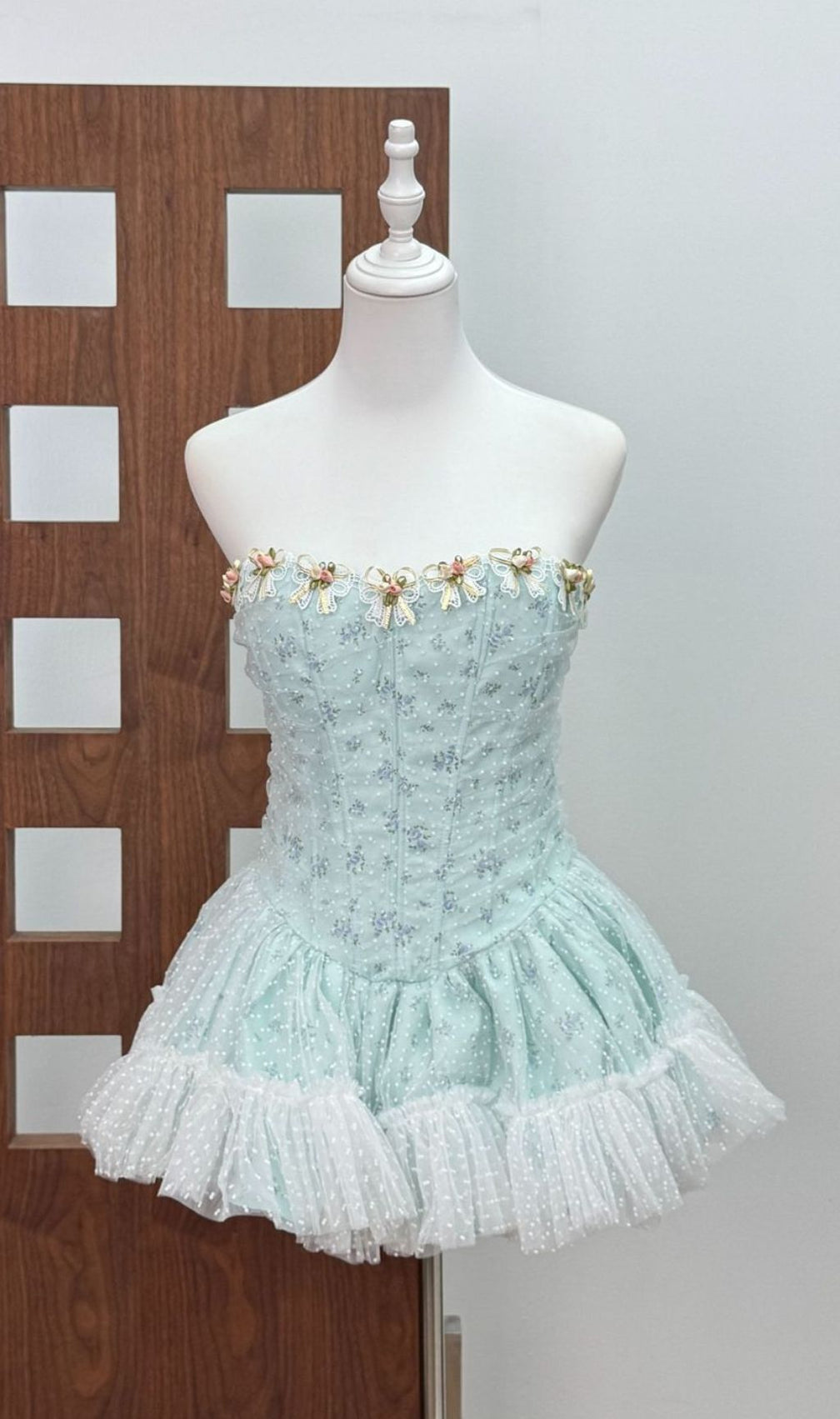 Jaylynn Blue Floral Corset Mini Dress: Whimsical Romance Meets Edgy Chic