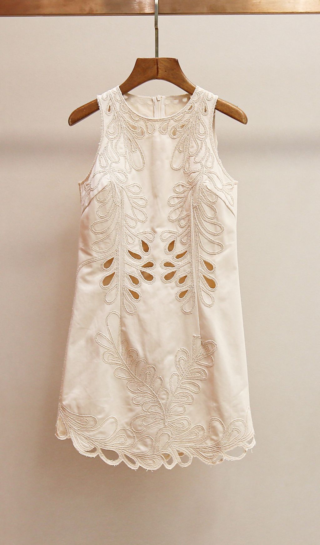 Ranetty Chic Embroidered & Eyelet Sleeveless Mini Dress