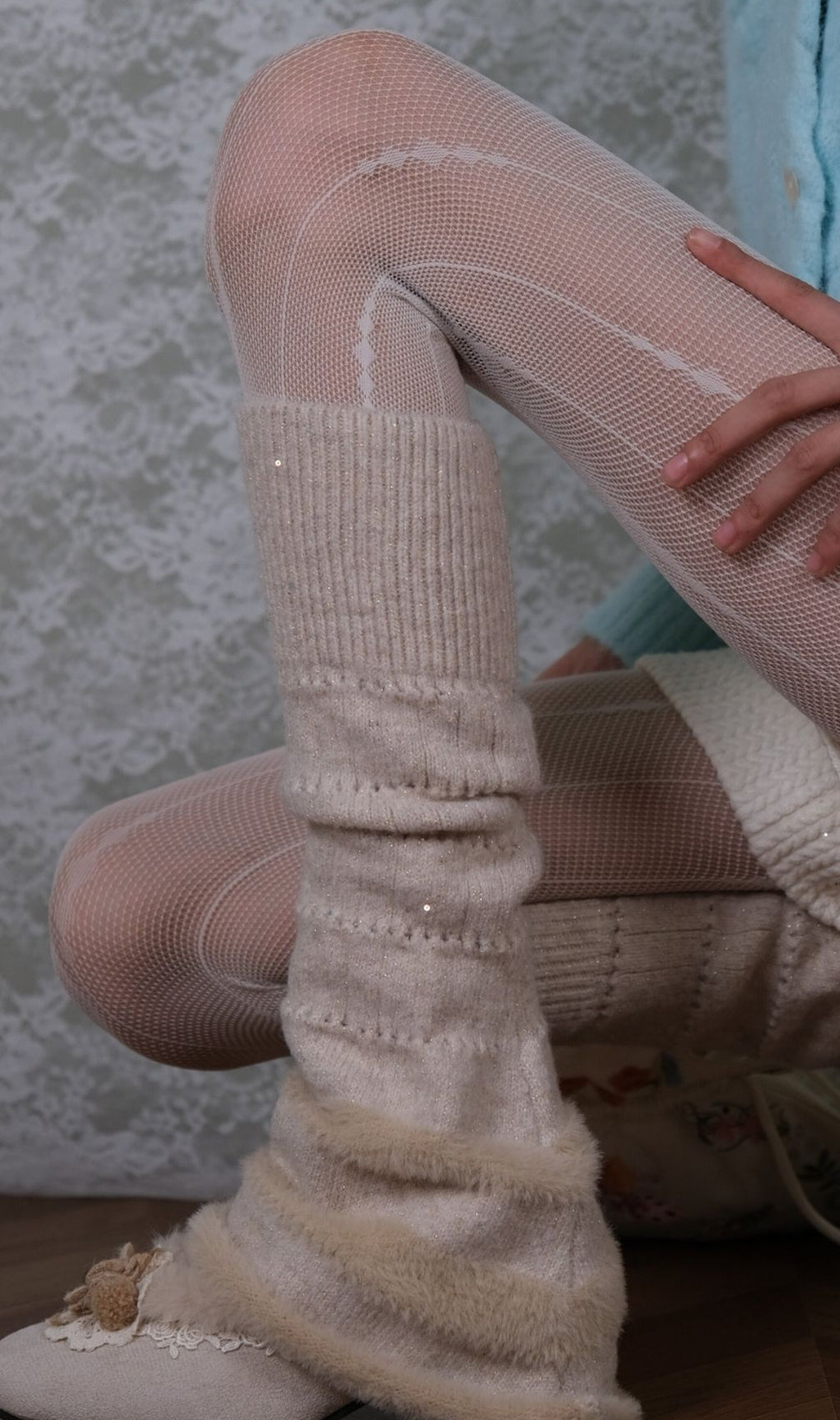 White Tights & Loose Socks Set