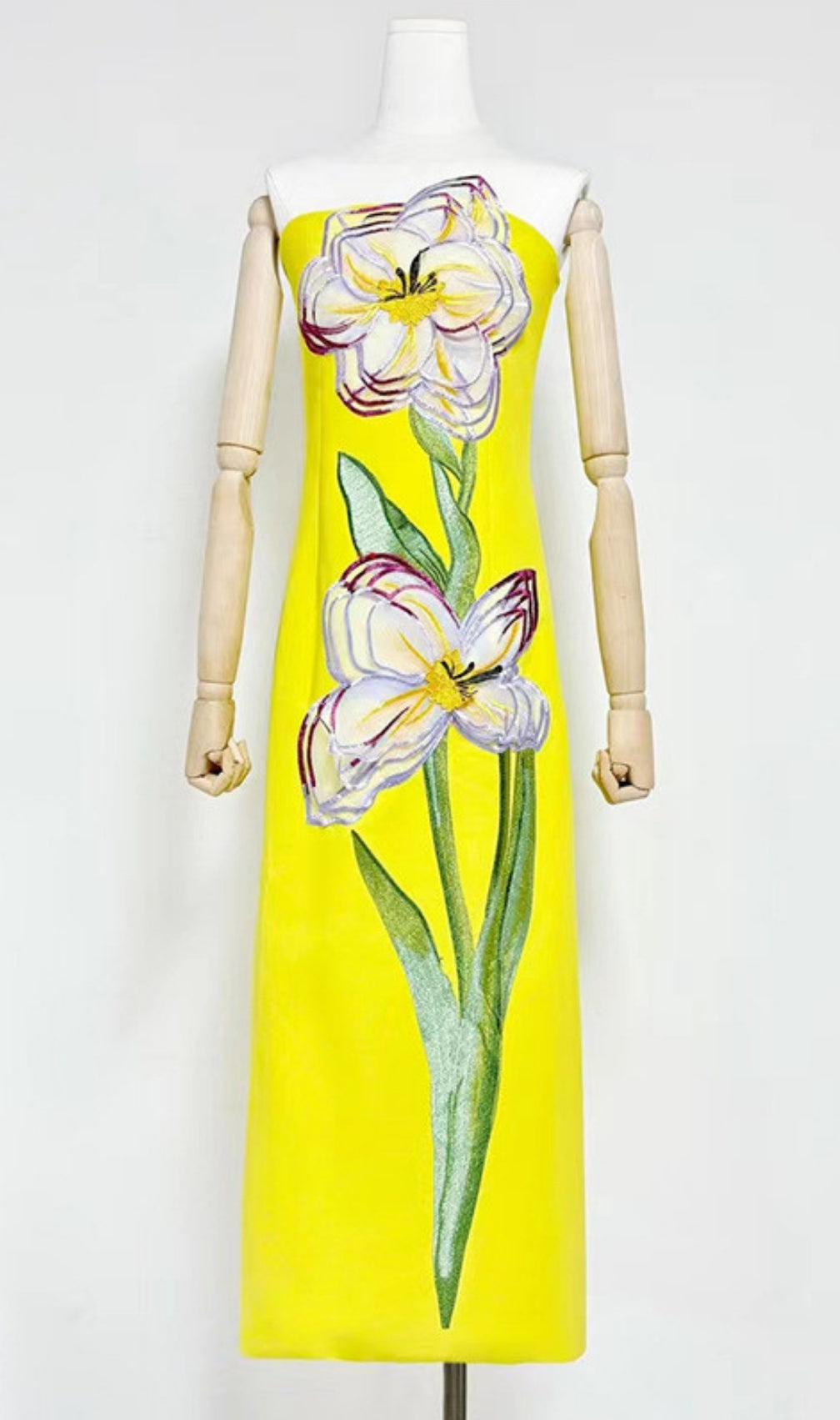 Freddy Strapless Flower Maxi Dress