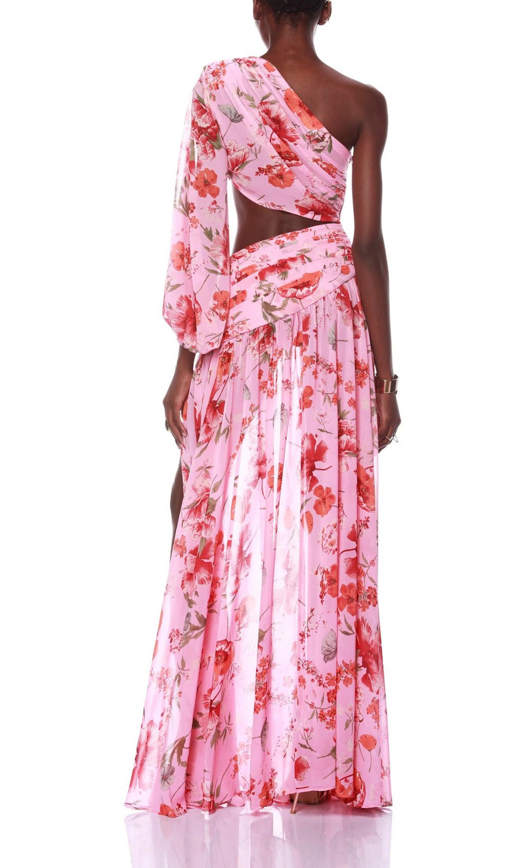 Annegret One-Shoulder Poppy Gown