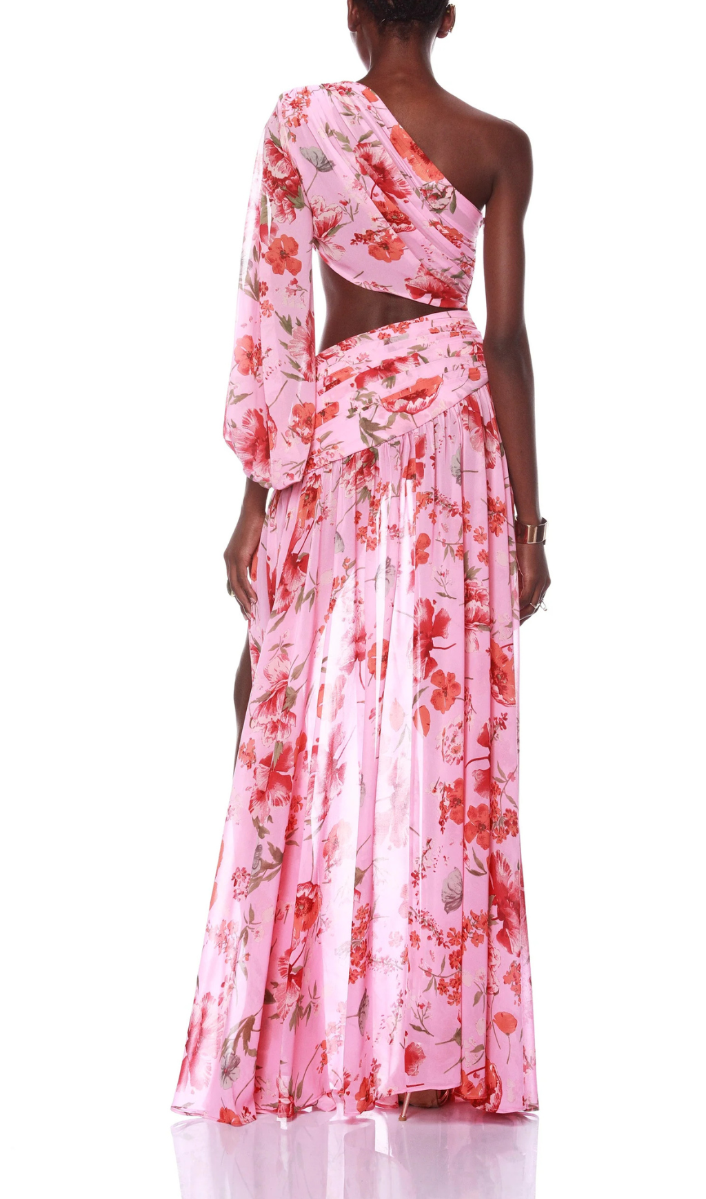 Annegret One-Shoulder Poppy Gown