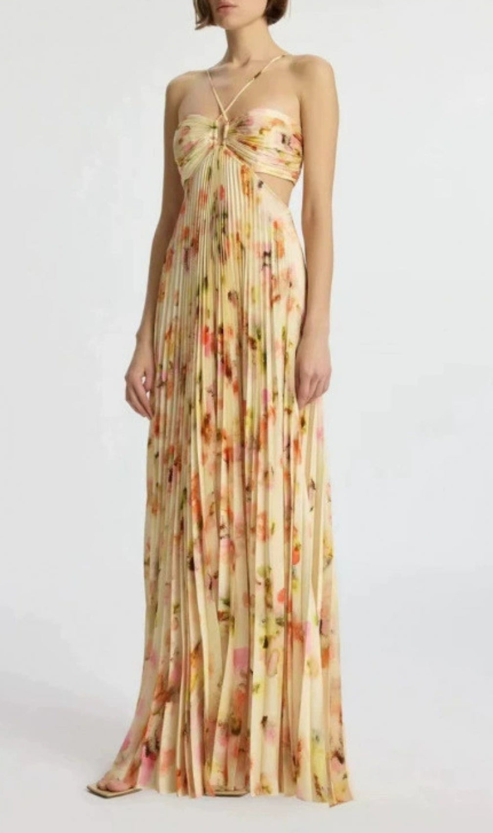 Elvan Printed Backless Maxi Dress