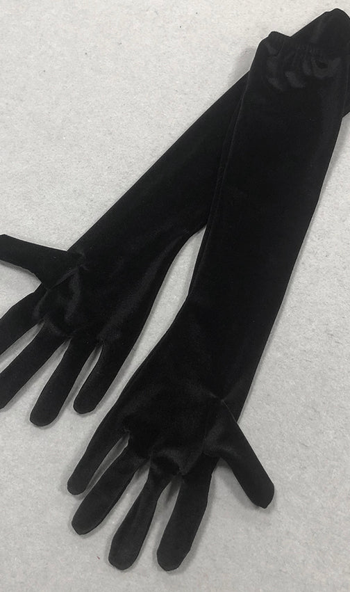 Black Short Sleeve Crystal Bow Midi Two Piece Velvet Dress