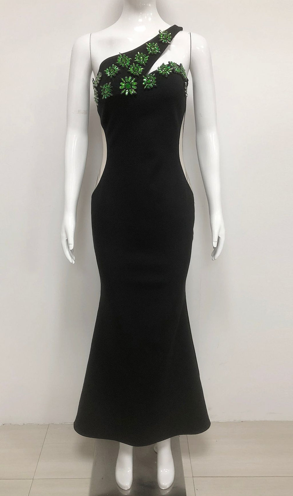 Fuji Black Diamante Bandage Maxi Dress