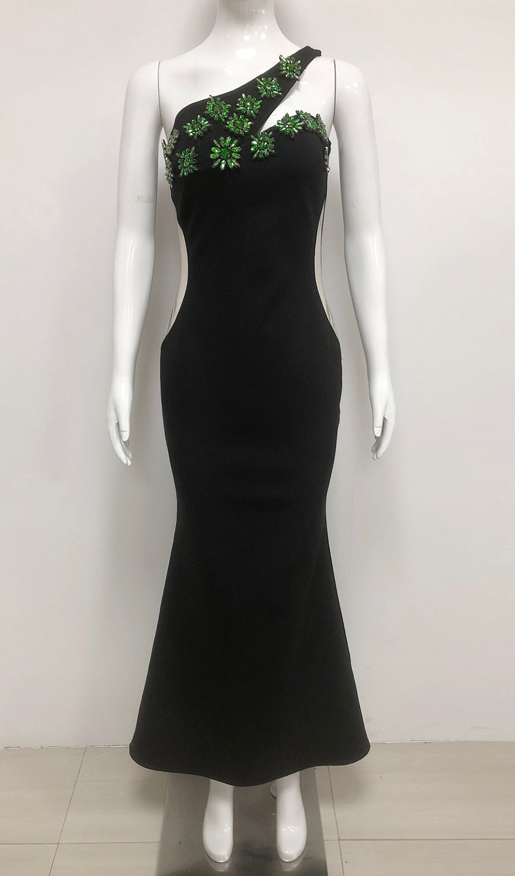 Fuji Black Diamante Bandage Maxi Dress