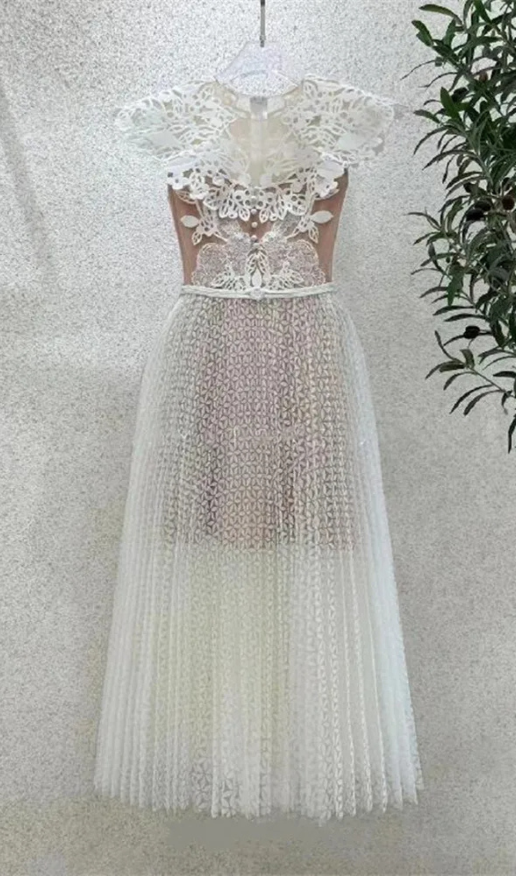 Arnost Lace Floral Midi Dress