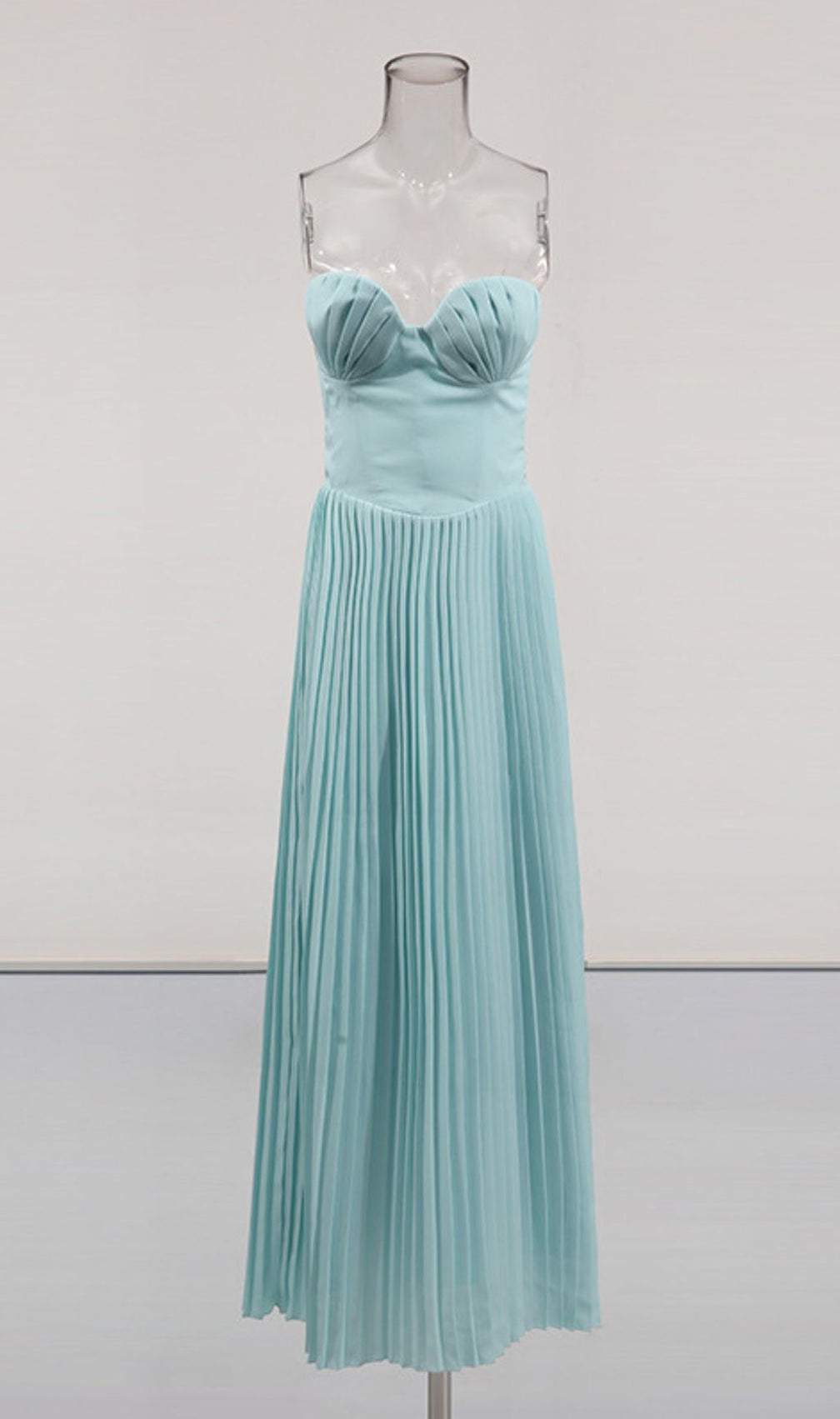 Fallon Strapless Pleated Maxi Dress