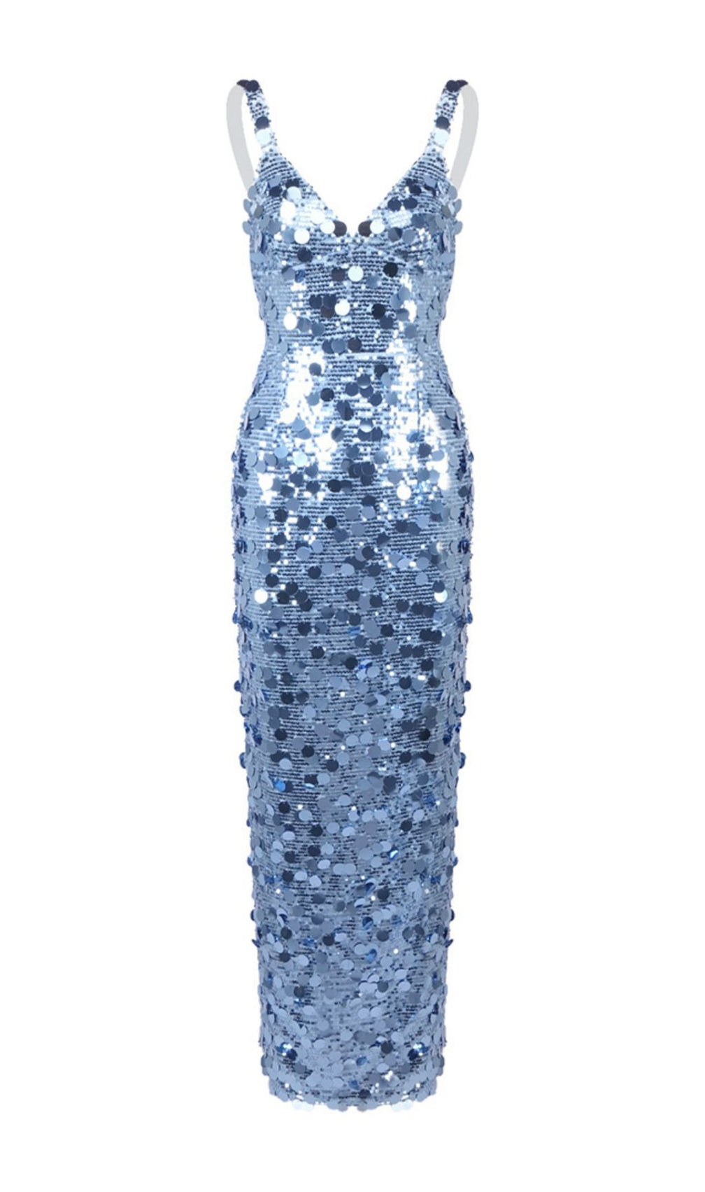 Izak "Celestial Blue" Sequin Strappy Maxi Gown - Gala Ready