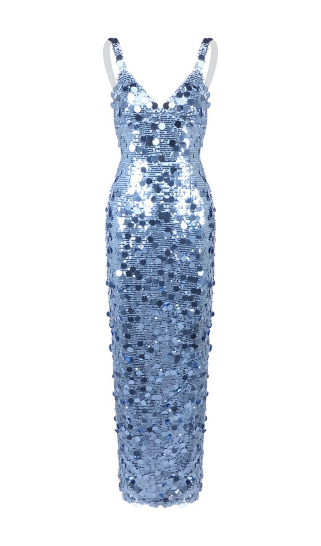 Izak "Celestial Blue" Sequin Strappy Maxi Gown - Gala Ready