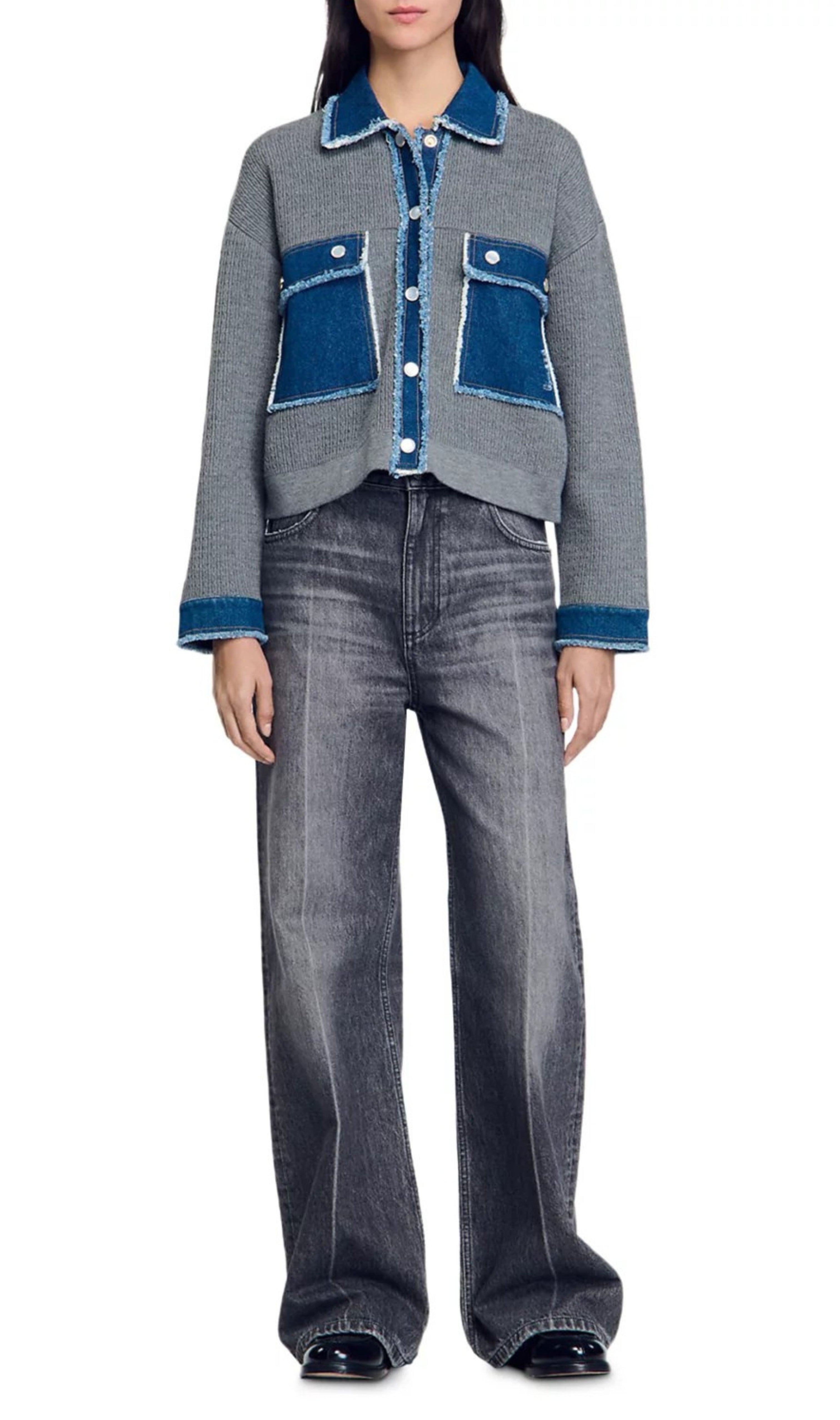 John Mixed Media Cardigan