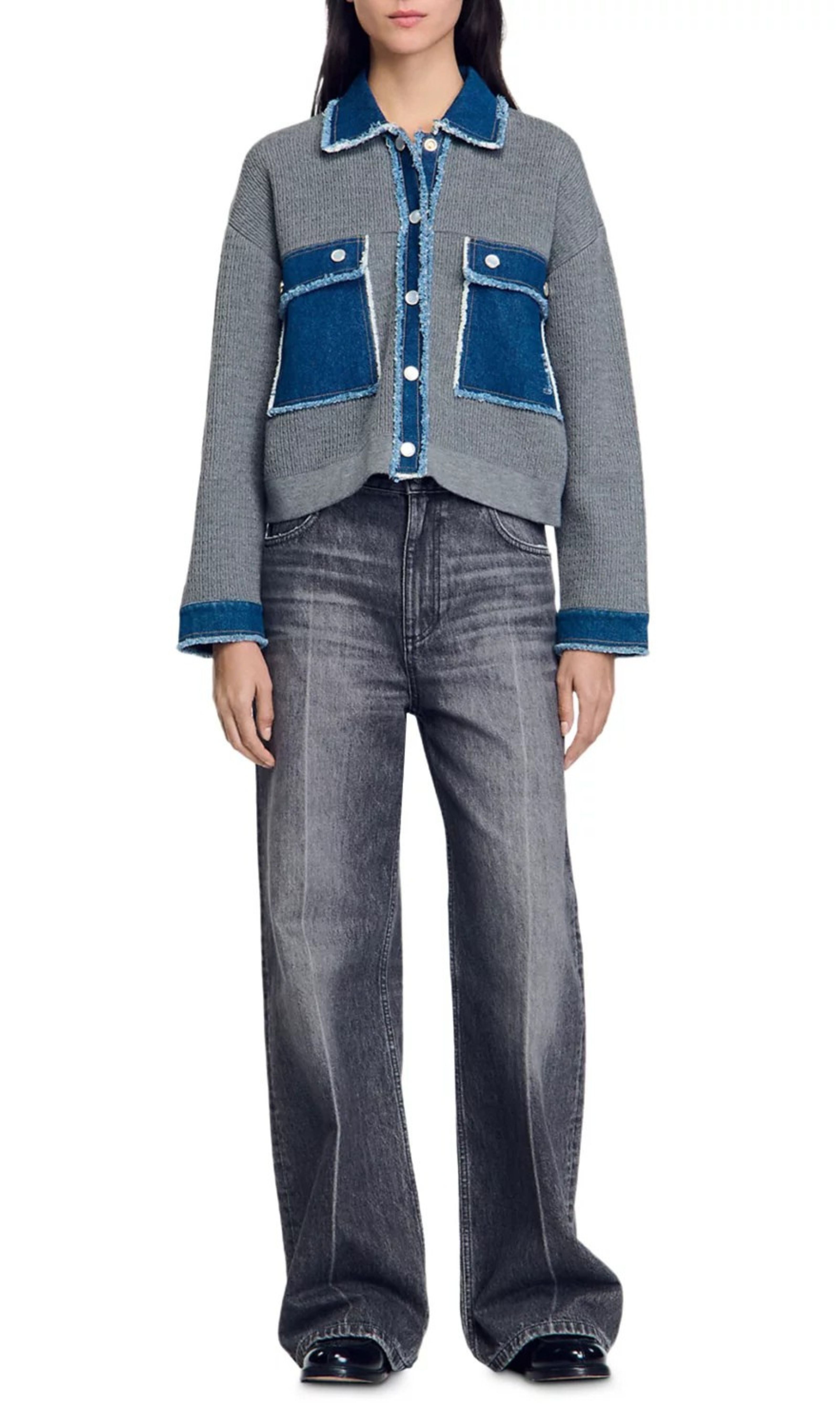 John Mixed Media Cardigan