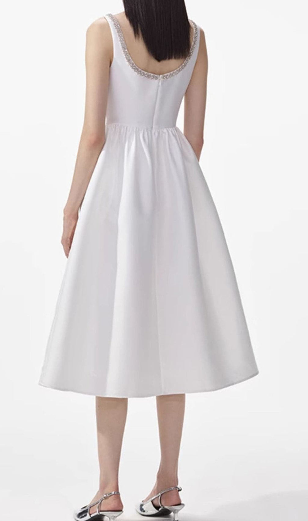 Azzurra White Diamond Nech Midi Dress