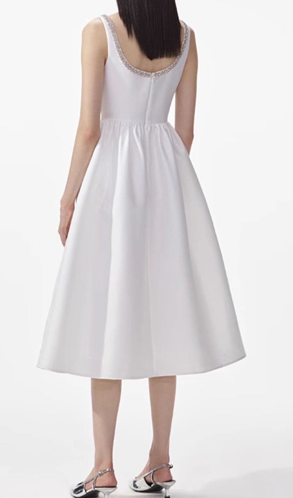 Azzurra White Diamond Nech Midi Dress