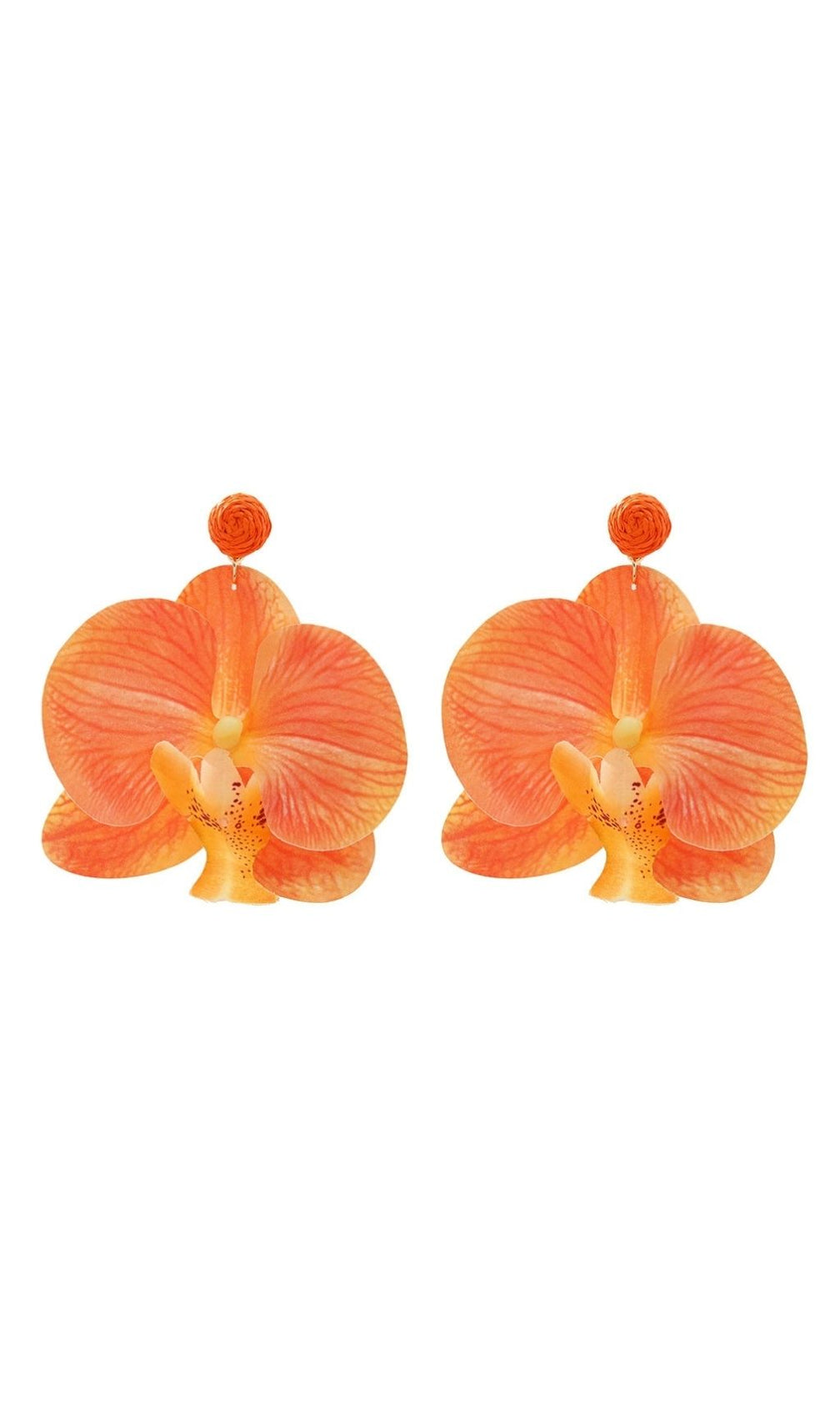 Olatunde Orange Flower Earrings