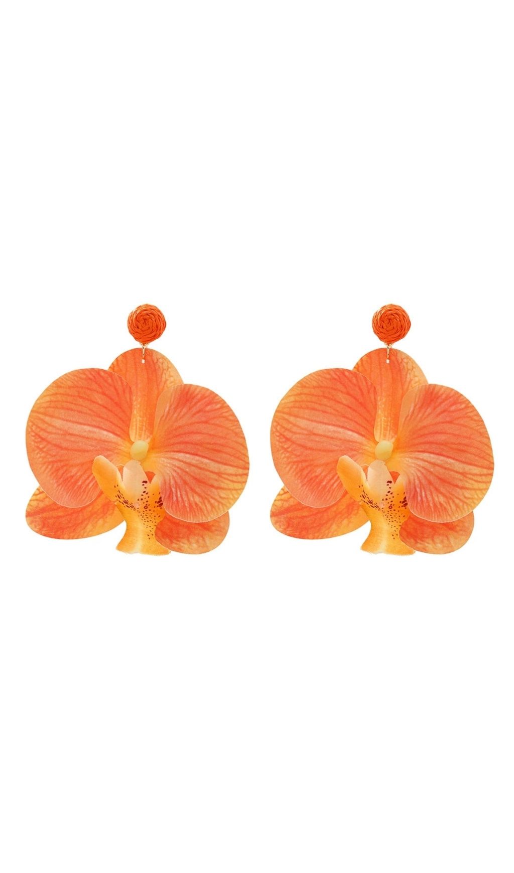 Olatunde Orange Flower Earrings