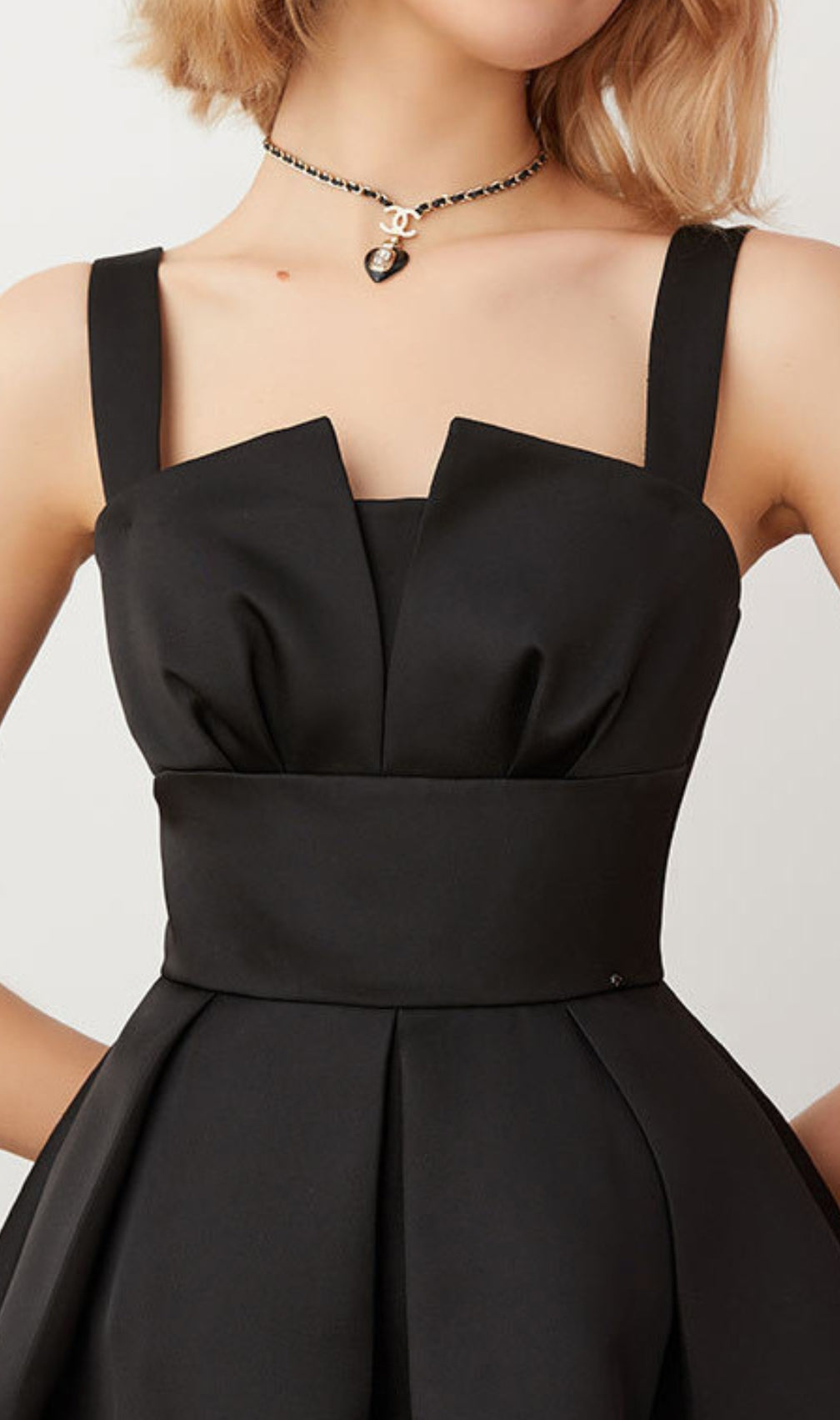 Chana Black A-Line Mini Dress