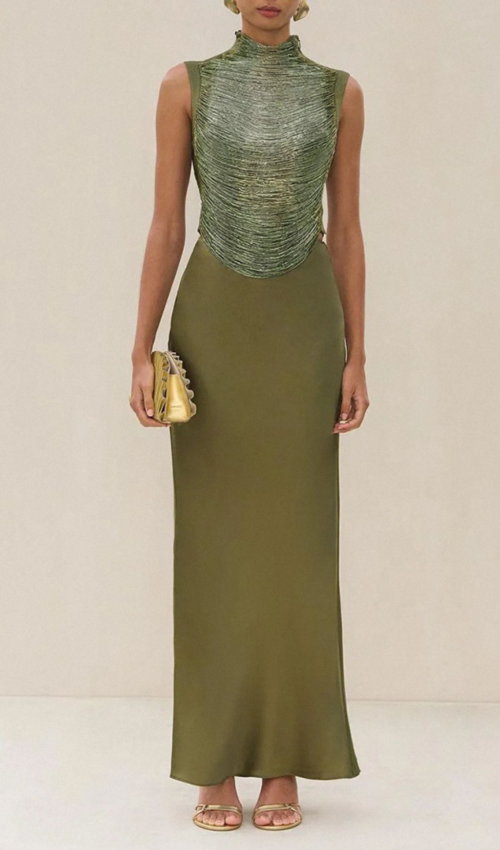 Horatia Tassel Two-Piece Set | Elegant Textured Satin Ensemble