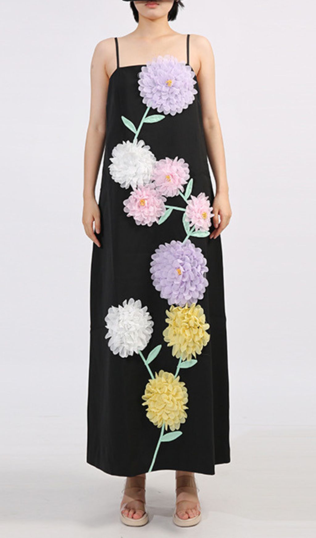 Erica Strappy Flower Embellished Maxi Dress